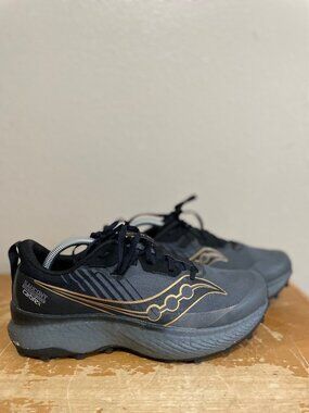 Saucony Endorphin Edge Trail Black S20773-10 Men's Running Shoes Sz 10.5